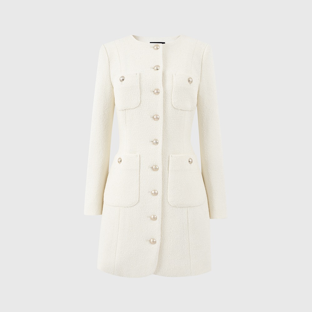 [1차 리오더] 아이보리 리타 트위드 자켓 드레스 / IVORY RITA TWEED JACKET DRESS