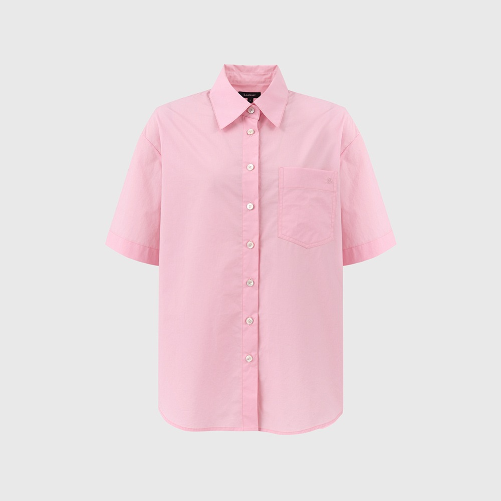 핑크 모니카 하프 슬리브 셔츠 / PINK MONICA HALF SLEEVE SHIRT